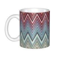 Custom Twin Peaks Geometric Zigzag Mugs DIY Abstract Camouflage Patterns Ceramic Milk Tea Coffee Cup