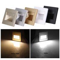 ✁▤ 95x95mm Modern Recessed Led Stair Light 1.5W Night Foot light Wall Sconce Lamp For Step Ladder Corridor Hallway Pathway Lighting