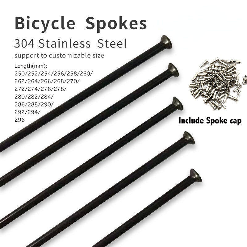 3 St bicycle spokes with nipples Length 264 mm thickness 2 MM 