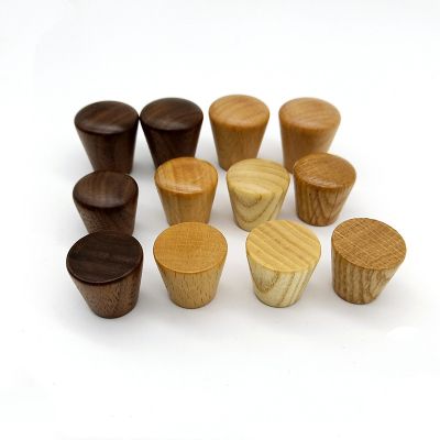 10pcs/lot Solid Wood Furniture Single Hole Handles Cupboard Door Knob and Handle Wardrobe Drawer Pulls Home Hardware Accessories