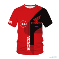 New！2023！T-shirt biasa baru memiliki leher putar lengan pendek, dicetak dengan logo mobil Honda 3D, dan ukuran ekstra besar, membuat fashionable untuk laki-laki dan perempuan di musim panas. High quality products （Freeprinting of names）