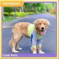 KUANGQIAN เสื้อผ้าของเล่นสัตว์เลี้ยงสำหรับสัตว์เลี้ยงแบบสั้นผ้าฝ้ายแฟชั่นเสื้อสวมหัว