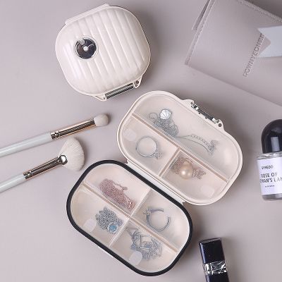 ☎ Portable 7 Compartment One Week Pill Box Sealed Pill Case Moisture Resistant Dispensing Storage Medicine Box Shell Jewelry Box