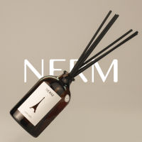 Nerm ก้านไม้หอมปรับอากาศ ขวดสีชา 100 ml Aroma Reed Diffuser ก้านไม้หอมอโรม่า