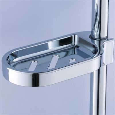 1Pc Silver Soap Dish Shower Rail Slide Soap Plates Adjustable Sprinkler Holder Bathroom Soap Holder For Bathroom Soap Boxes