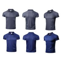 Turn-down-collar Mens Running T-Shirts, Quick Dry Compression Sport T-Shirts, Fitness Gym Running Shirts, t shirt for men
