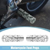 M8 x 1.25 Foot Rests Aluminum Alloy Motorcycle Motorbike Foot Shifter Pegs Shift Lever Foot Peg Silver Tone Pedals