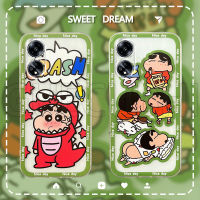 เคส OPPO A98 5G A78 A77s A77 A96 A76 A57 A54 A17 A17K A95ลายการ์ตูนสีเทียน Shinchan เคสซิลิโคนใสนิ่ม เคสโทรศัพท์ OPPO A98 5G ล่าสุด 2023 เคส