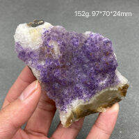 100 Natural Purple Stepped Fluorite Cluster ตัวอย่างแร่อัญมณีระดับหินและคริสตัล