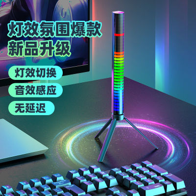 โคมไฟอัลบลูทูธควบคุมด้วยเสียงสร้างสรรค์ RGB สัมผัสหลอดไฟ LED รถยนต์ USB เพลงจังหวะเดสก์ท็อปแถบแสงบรรยากาศ
