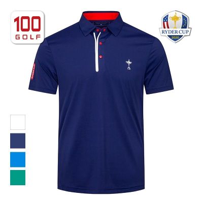 RyderCup ryder cup golf clothing summer quick-drying lapel Polo unlined upper garment stretch mens cultivate ones morality short sleeve T-shirt golf