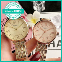 [พร้อมกล่อง] FOSSIL เดิมนาฬิกาควอตซ์ผู้หญิงหรูหรานาฬิกาทองสำหรับผู้หญิงแฟชั่นส่องสว่างสแตนเลสนาฬิกาข้อมือสุภาพสตรี