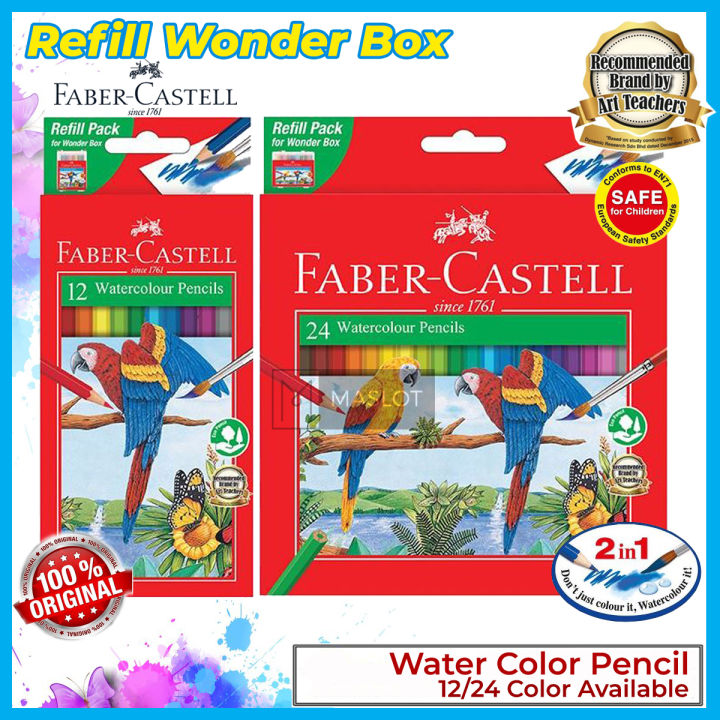 Watercolour pencils, wonder box of 24