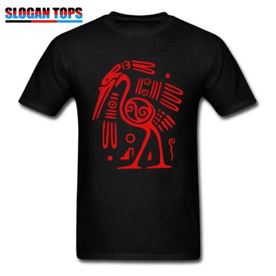 Tees Red Black Tshirt Men Tribal Art T Shirts Tattoo Bird Designer Tshirts Custom Father Day Gift Clothes