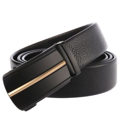 High-end mens head layer cowhide soft belt joker man leather automatic buckle business ✘∏┋
