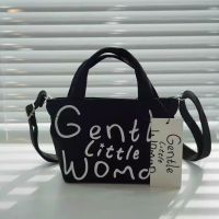 ตัวอักษร PZUNIQUE Gentwoman กระเป๋าสะพายพาดลำตัวผ้าใบผู้หญิงกระเป๋าถือเรียบง่ายขนาดเล็กประเทศไทย