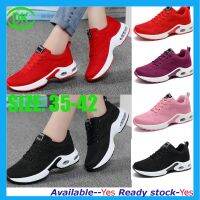 Lady air cushion shoes women flying woven sports shoes casual running shoes