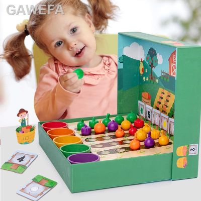 การจัดประเภท Mainan Cangkir Klasifiki Warna Anak-Anak Bayi Montessori Pendidikan Dini Saybuah-Buahan Menghitung Bentuk Pencocperan Mainasekolah Pertanian