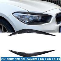 F20 F21 Eyelids Front Headlight Eyebrow Side Eye Lid Cover Sticker For BMW Facelift 118i 120i 1 Series 2015-2019 Car Accessories