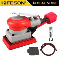 HIFESON เครื่องขัดเครื่องขัดทรายลมแบบ Pneumatic,75*100มม. ชุดเครื่องขัดส้นเท้าเครื่องมือเป่าลมขัดดูดฝุ่นแบบนอกรีตสำหรับขัดสีรถ