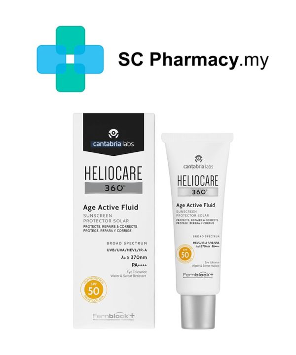 Heliocare 360 Age Active Fluid Sunscreen SPF50 50ml | Lazada