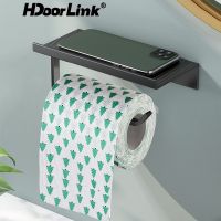 Hdoorlink ที่ใส่ม้วนกระดาษทิชชู่ แบบอลูมิเนียม ไร้รอยต่อ ไม่ต้องเจาะผนัง