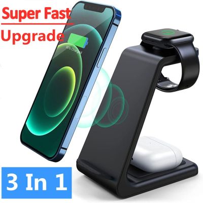 ◇﹍ 3 in 1 Wireless Charger Stand Fast Charging Dock Station for iPhone 14 13 12 11 X 8 Apple Watch 8 7 6 iWatch Airpods Pro