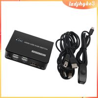 [YYDS] กล่องสวิตช์แยก HDMI KVM USB 2.0 เข้า 2 ออก 1 สําหรับ 2 PC