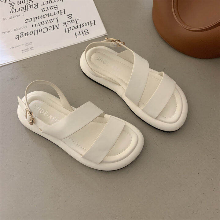 preppy-style-thick-bottom-leisure-open-toe-roman-style-sandals-2023-summer-new-buckle-soft-bottom-super-comfortable-beach-pumps