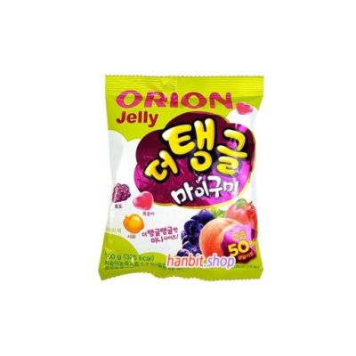 เจลลี่เกาหลี รสองุ่น พีช และแอปเปิ้ล orion the tangle my gumi 오리온 더탱글 마이구미 100g เยลลี่เกาหลี