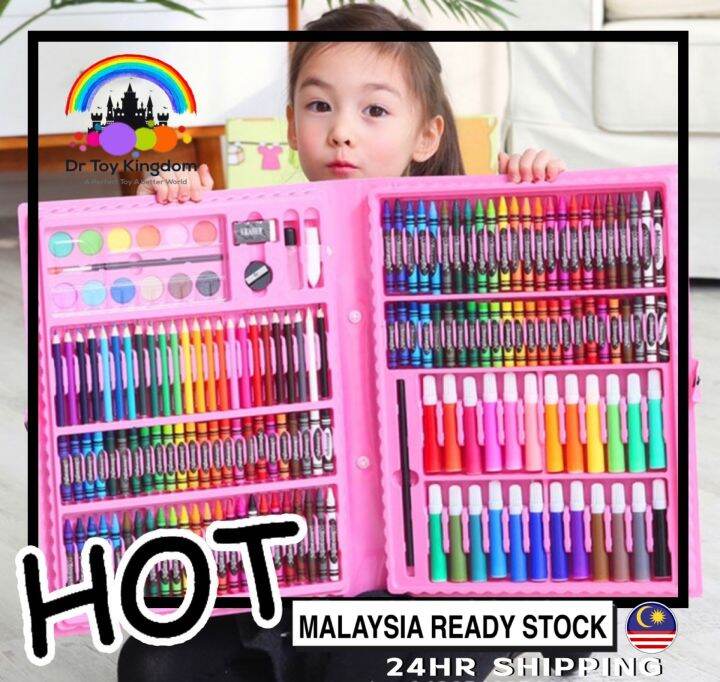 228/208/150pcs Kids Painting Pen Color Pen Crayon Marker Pencil Drawing