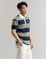 [MOO 11/21] Striped Cotton Polo เสื้อโปโลผู้ชาย แขนสั้น ผ้าทอลายทาง