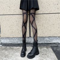 【cw】 Women 39;s Pantyhose Tie Tights JK Uniform Silk Stockings Thin Sexi Thigh 【hot】