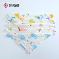 original MUJI 2 Jie Liya baby saliva towels pure cotton gauze towels childrens baby soft household square towels and burp towels