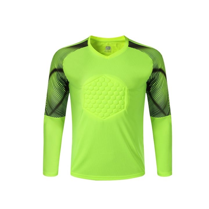 new-men-adult-soccer-goalkeeper-uniform-protective-sponge-long-sleeve-training-football-goalkeeper-soccer-jersey-top-and-pants