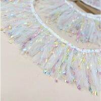 1M Latest Pleated 9cm Diy Sewing Trim Guipure Skirt Embroidery Fabric Dresses Applique Decoration PE4