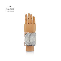 [ NASHA MADE IN MARS ]  Watch Exotic | Opal กระเป๋าข้อมือหนังงูสีขาวธรรมชาติ