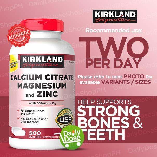 Kirkland Signature Calcium Citrate Magnesium and Zinc Lazada PH
