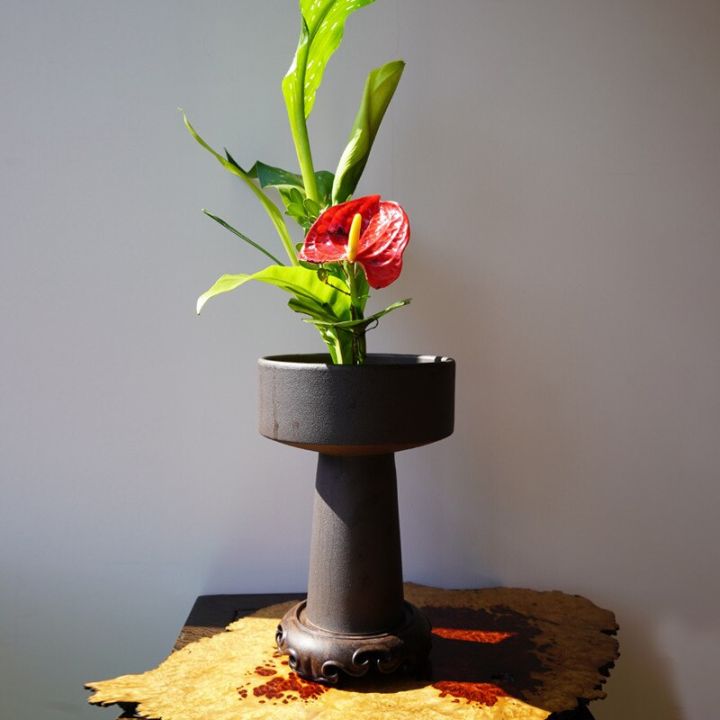 แจกันเซรามิคโบราณสไตล์ญี่ปุ่น-ikebana-แจกันจัดลูกปัดดอกไม้ทรงสูง-hiasan-kamar-อยู่อาศัยอุปกรณ์ตกแต่งบ้าน-heyuan-ในอนาคต