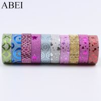 1.5cm 3yards/roll mix 10 rolls Decorative Adhesive Tape Diy Scrapbooking Sticker Label Handmade Cards Making Candy Box Project