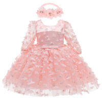 Baby Girl Sequins Bowknot DressToddler Flutter Sleeve Tutu Gown Flower Girl Wedding Birthday Party Dresses