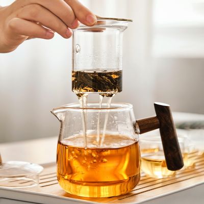 Glass Tea Cup with Infuser and Lid  550ml Borosilicate Glass Large Tea Mug with Infuser  Clear Teacup for Loose Leaf Tea  Bloomi