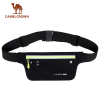 CAMELCROWN กระเป๋าโทรศัพท์วิ่งกันน้ำกระเป๋าซิปจัดเก็บกีฬาอุปกรณ์ฟิตเนสคาดเอวเล็กผ้าคาดเอวรุ่นปกติสำหรับทั้งหญิงและชายคู่