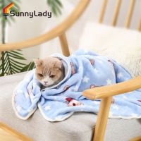 SunnyLady ผ้ากำมะหยี่นุ่มสัตว์เลี้ยงอบอุ่นสบาย,ผ้าห่มนอนกันลื่นอุปกรณ์สำหรับสัตว์เลี้ยงสำหรับสุนัขแมว