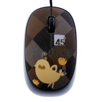 45 DEGREE เมาส์ USB Optical Mouse (F-55) Brown