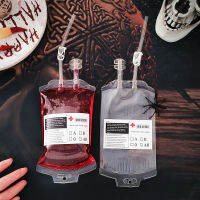 123Pcs 400Ml ฮาโลวีนที่ว่างเปล่าถุงเลือดนำกลับมาใช้ใหม่เครื่องดื่มกระเป๋า Vampire Theme Party Props สยองขวัญ Halloween Party Supplies