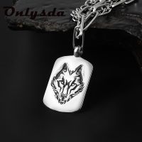 【cw】 Punk Wolf Necklace for Men 316L Necklaces Men 39;s chain Fashion Male Jewelry ！