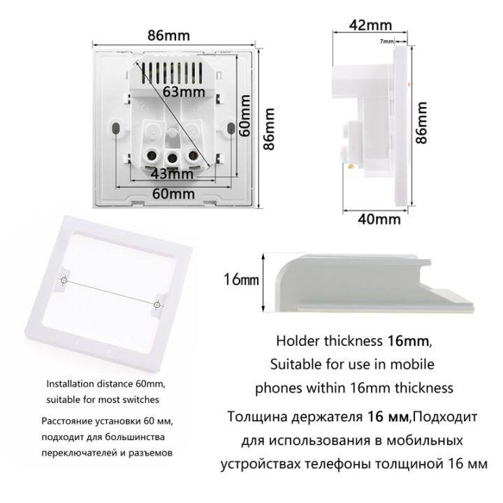 clearance-ที่ชาร์จ-usb-ผนังซ็อกเก็ตอะแดปเตอร์ไฟฟ้าคู่อะแดปเตอร์ชาร์จ-usb-16a-อะแดปเตอร์พอร์ตหลีกเลี่ยงผนังเครื่องมือ-eu-และการปรับปรุงบ้าน