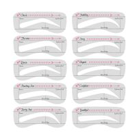 10Pc/set Card Eyebrow Stencil Grooming Shaper Template Eyebrow Beauty Tools Stickers Eyebrow Shaper Cosmetic Tool For Women