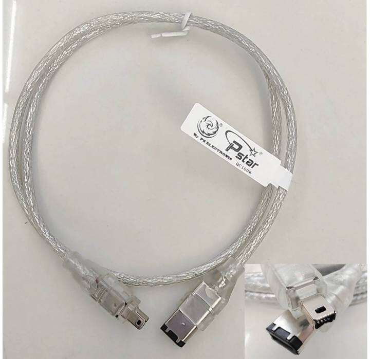 สายFirewire สายไฟร์ไวร์/สาย6พิน ยาว75CM ระบบการเชื่อมต่อความเร็วสูง